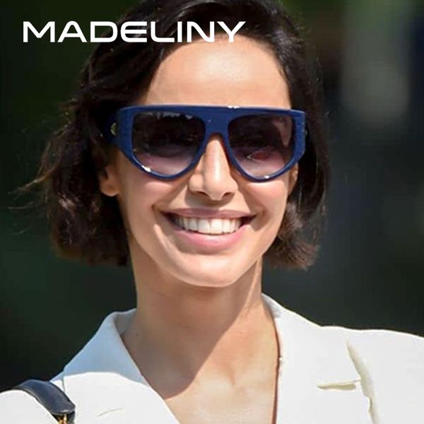 

madeliny vintage oversized sunglasses women classic pilot design sun glasses flat lentes de sol hombre ma499, White;black