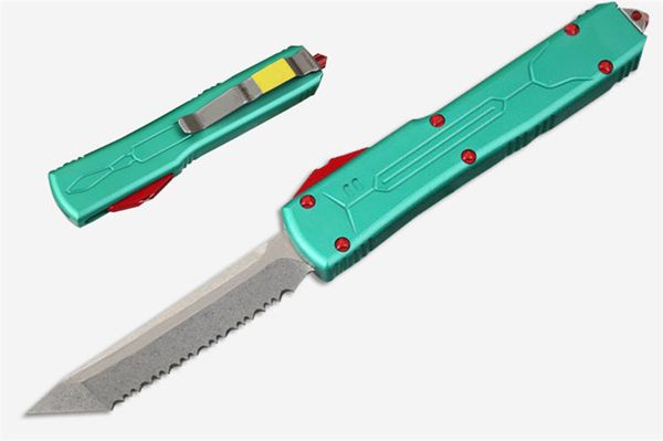 

2 Styles UT Double Action Automatic Tactical Survival Knife VG10 Blade Aluminum Handle Xmas Gift Knives For men Collection P998M Q