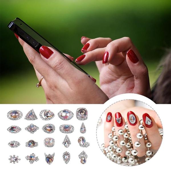 

nail art ornaments nail art decoration alloy metal frame special shaped crystal accessories jewelry decor, Silver;gold