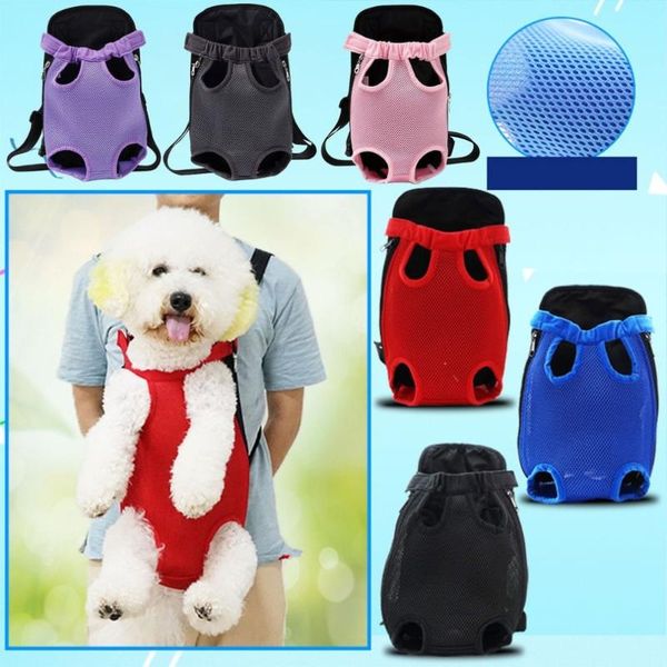 

pet carrier bag dog backpack dog package chest pets supplies outdoor travel carrier bearer legs out style front bag
