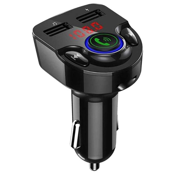 

fm transmitter bluetooth 5.0 stereo car mp3 audio player wireless handscar kit voltage monitor usb fast charger