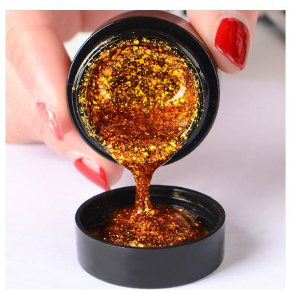 

3 pcs/set 5ml holographic glitter nail gel set shining uv nail gel polish super shimmer manicure soak off nail art varnish, Red;pink