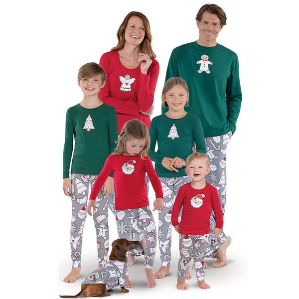 Family Pajamas Christmas Pajamas Santa Snowman Print Mom Daughter