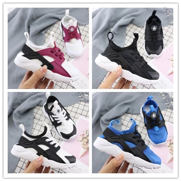 

new child kids huarache 4.0 running shoes children designer hurache casual trainers breathable classical sneakers infant baby size 28-35