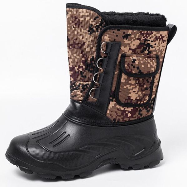 

2020 мужчины snow boots мужчины взрослых зимний открытый водонепроницаемый свет зима теплая короткие плюшевые кроссовки мужчин обувь рыбацки