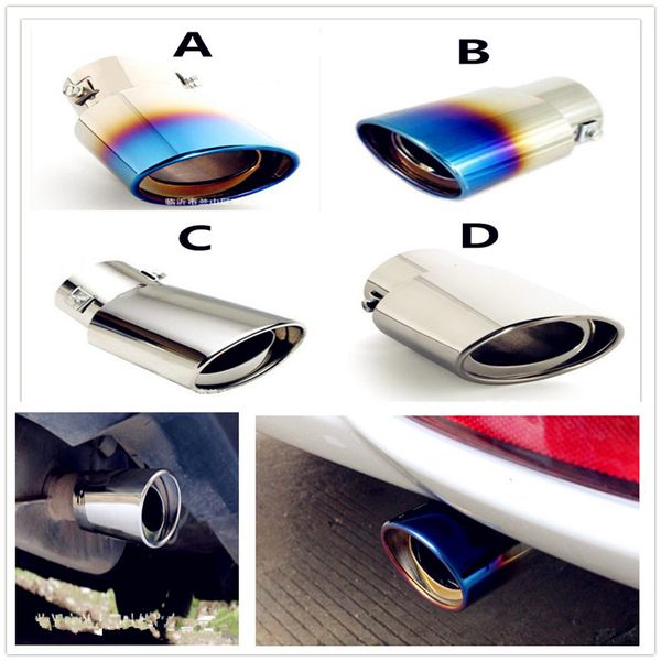 

auto steel car exhaust muffler tip pipe cover tail for astra g/gtc/j/h corsa antara meriva zafira insignia mokka kx3 kx5