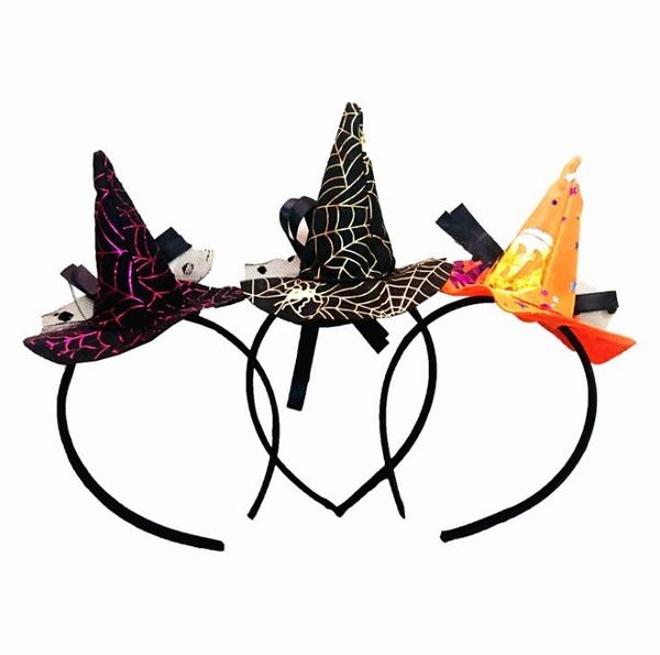

mini witch hat headband cobweb dots veil cap easter halloween fancy dress costume accessory party headdress scary sn1304