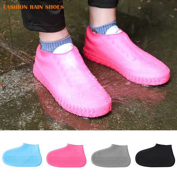 

1pair Silicone Anti-slip Waterproof Shoe Cover Reusable Rain Boot Motorcycle Bike Overshoe for Men Women