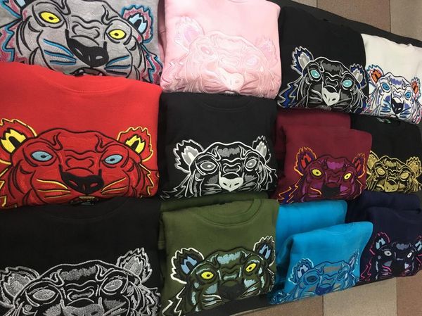 

Бесплатная доставка вышивка тигр голова свитер мужчина женщина высокое качество