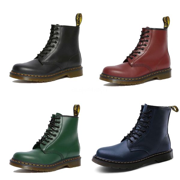 

2020 fashion high mens martin boots winter flat british wind solid color with non-slip warm retro mens shoes tooling shoes#407, Black