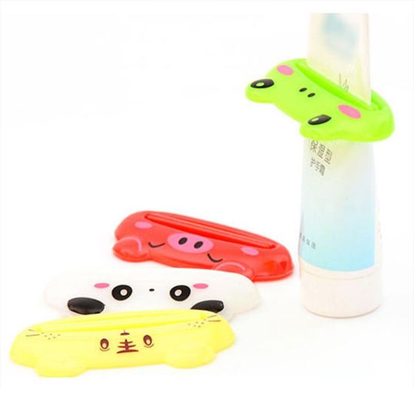 

cartoon animal toothpaste squeezer plastic tooth paste tube dispenser roller useful toothpaste holder stand bathroom tool