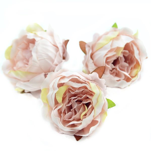 

20pcs/lot 5cm peony flower head silk artificial flower for wedding decoration diy scrapbooking garland craft flower