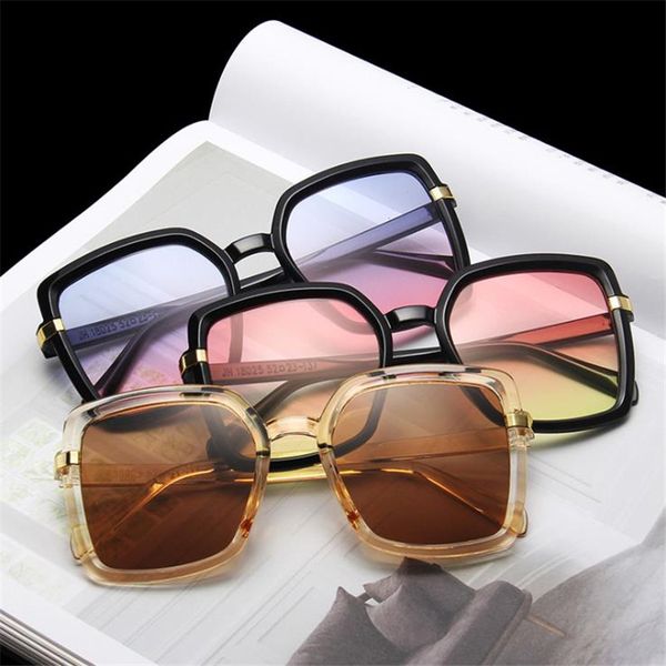 

fashion women & men sunglasses gradient color frame sun glasses anti-uv spectacle square eyeglasses goggle sun glasses a, White;black