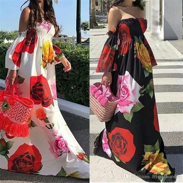 

womens summer strapless maxi dresses halter sleeveless loose female fashion asymmetrical clothing beach cap sleeve casual appael, Black;gray