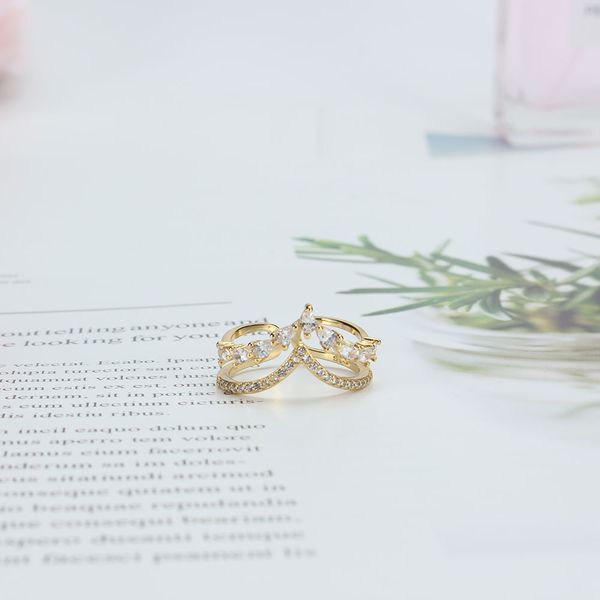 

романтическая форма короны женская мода классические кольца, Slivery;golden