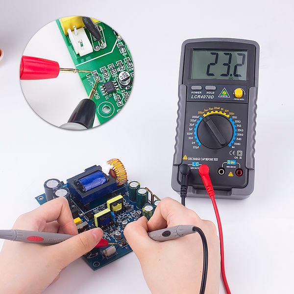 

portable digital multimeter backlight ac/dc ammeter voltmeter ohm tester meter lcr4070d handheld lcd multimeter voltage meter