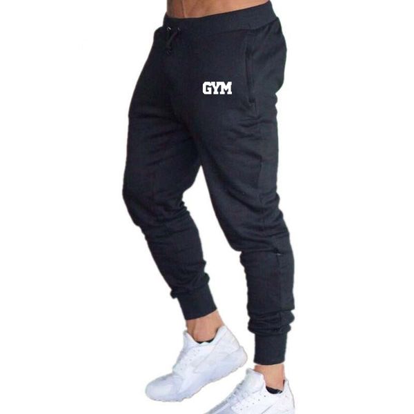 

gym training skinny leggings mens joggers sweatpants jogging trousers homme sport pants men fitness running pants sports tights, Black