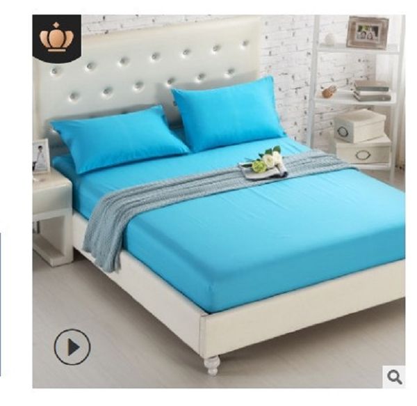 

2020 bedspread multi specification solid color fitted sheet l mattress protective cover bedding supplies 150*200+20cm