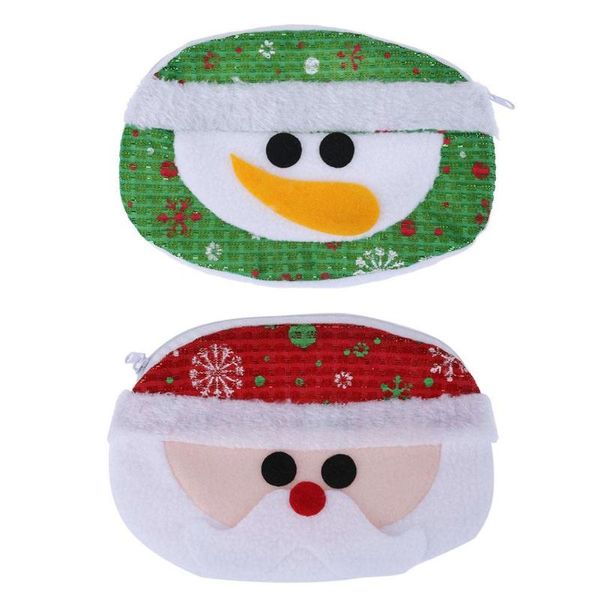 

christmas new year santa claus snowman round purse bag candy gift bag for kids christmas home decoration