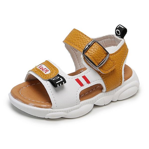 

1-3 years boys toddler sandals summer casual sport sneaker open-toe soft bottom non-slip infant children's walking shoes, Black;red