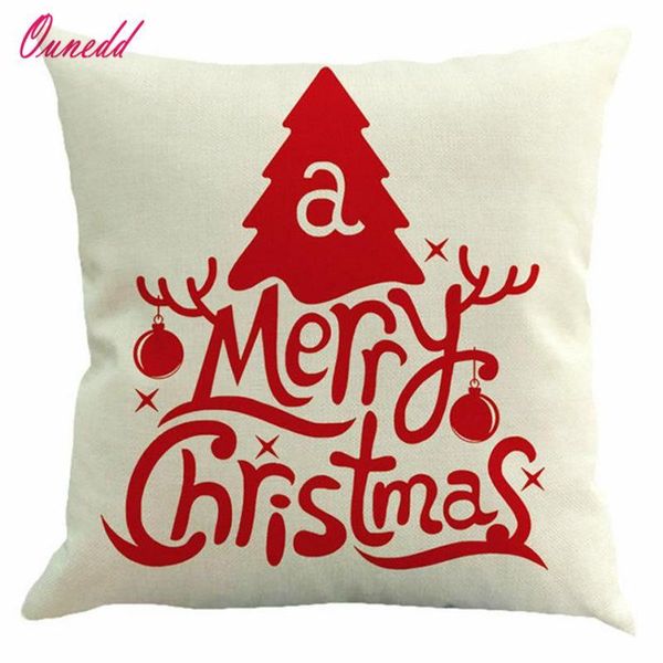 

wholesale merry christmas cushion cover printed pillow cover decorative pillow case sofa seat car pillowcase soft housse de coussin #tx
