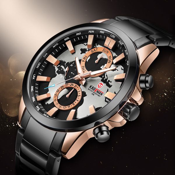

2019 men watch kademan designers unique sport watch waterproof gold quartz wristwatch casual relogio masculino, Slivery;brown