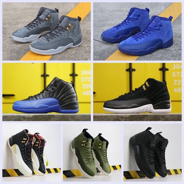 

воздуха Иордании 12 утепленных WNTR тренажерный зал Красный штат Мичиган мужская баскетбольная обувь мастер игры грипп такси 12С мужская спортивная кроссовки дизайнер обуви тренеров