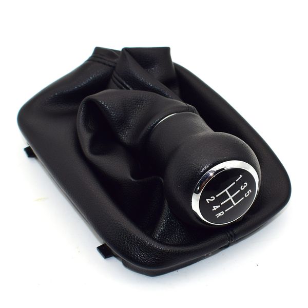 

car-styling 5 speed gear shift knob stick gaiter boot kit for a6 c5 1997-2001 a4 b5 1998-2000 a8 d2 5 gearbox 1996-2003