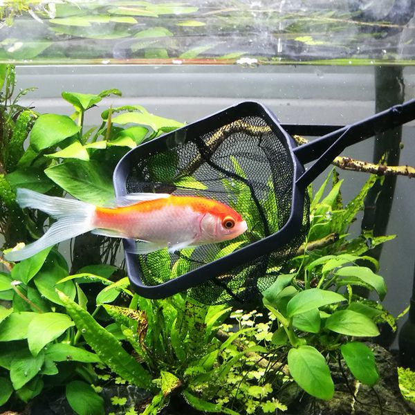 

1pc useful portable long handle mesh pocket round square aquarium fish tank fishing net shopping sale