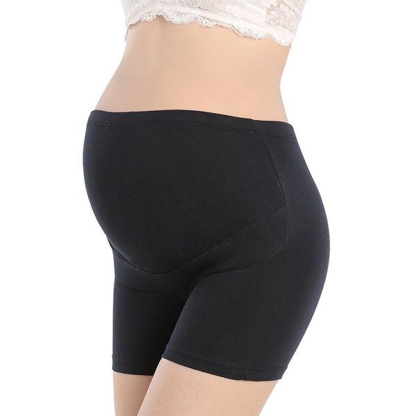 

women soft safety short pants maternity pants underwear leggings women briefs short pants for pregnant woman, Black;pink