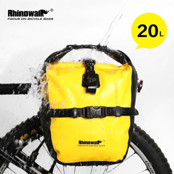 

rhinowalk 20l waterproof bike bags multifunction mtb road bicycle pannier rear rack bag shoulder bag cycling rear seat trunk