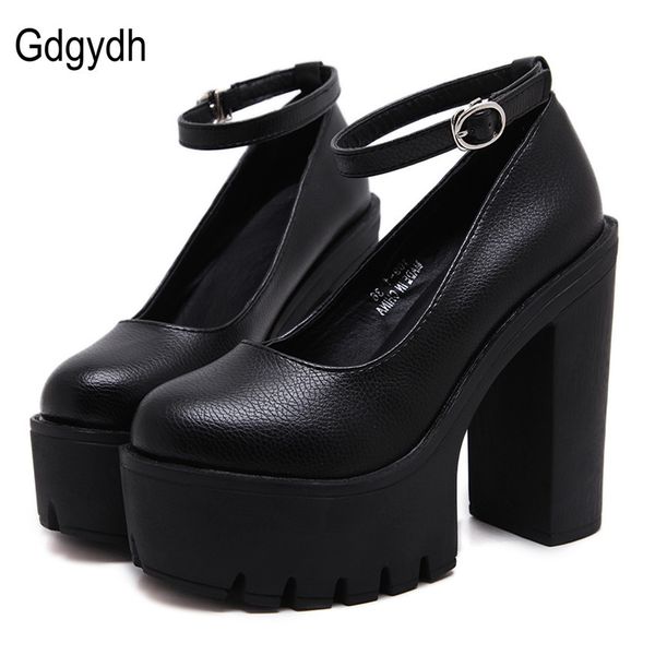

gdgydh 2020 new spring autumn casual high-heeled shoes ruslana korshunova thick heels platform pumps black white size 42 y200702