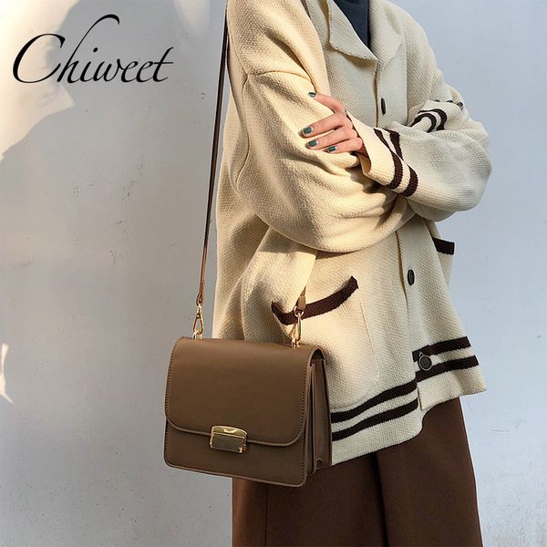 

luxury handbag large vintage women bags designer gold buckle square box bag pu leather shoulder bags ladies simple messenger bag