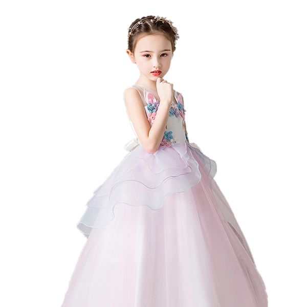 

2019 нового дизайн маленькой девочки принцессы платье партии лето платье мода, Red;yellow