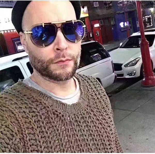 

pilot uv400 sunglasses brand design men sunglasses fashion trendy women vintage retro alloy frame, White;black