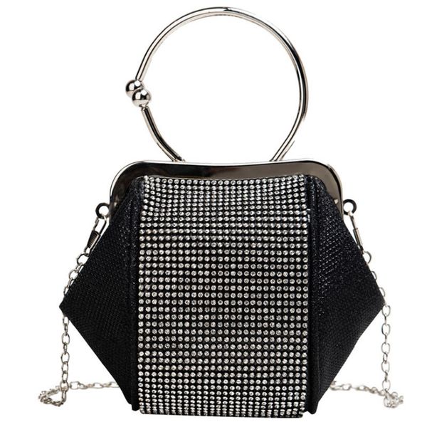 

new tide bright diamond messenger bag evening dress handbag evening chain bag