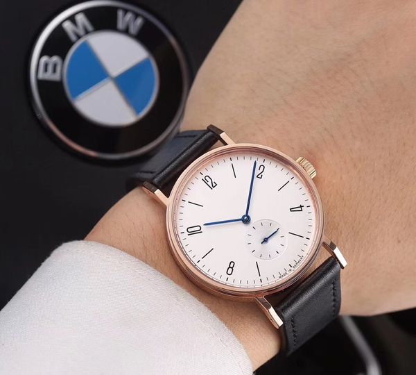 

stainless watch steel strap cowhide 35mm diameter 316 case new mechanical movement inxel, Slivery;brown