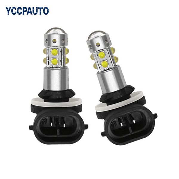 

gfoloza car fog light white h27 881 880 bulb h27w 12v 24v 50w led white 6000k car working driving lights 2pcs