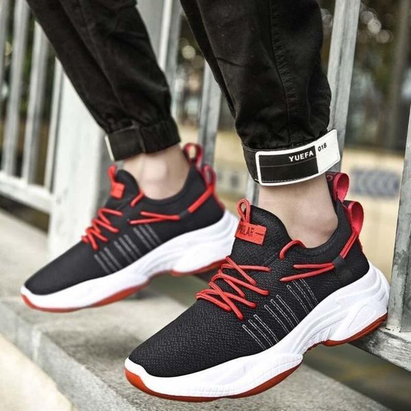 

men running shoes sport gym training male sneakers breathable anti-skid outsole walking shoes c8224