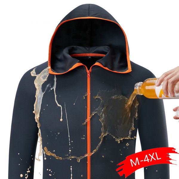

waterproof men's hiking jackets windproof outdoor jackets men's windbreakers hydrophobic hiking clothing fishing hunting, Black;brown