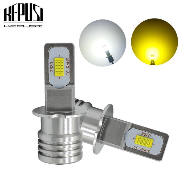 

2x h3 canbus error led fog light bulb auto car motor truck driving drl led bulbs 12v 24v for cars white golden car styling