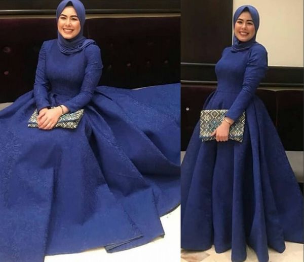 

plus size arabic navy blue prom dresses gowns muslim evening formal dress vestidos de fiesta de noche robe de soiree 2020 long, Black