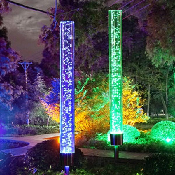 Jardim Solar Lights Outdoor Solar Acrílico bolha cores RGB mudança Solar Powered para lâmpadas Jardim Pátio Quintal Pathway Decoração