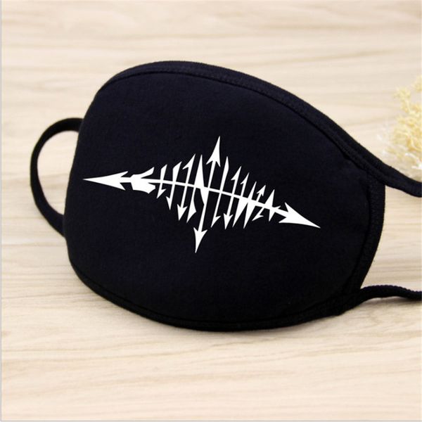 

new wholesale simple cotton mask simple black cycling breathable cotton dust mask cartoon expression muffle face respirator mout