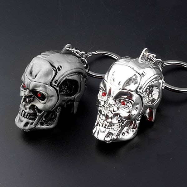 

sg terminator keychains logo keyring the punisher skull key chain punisher skeleton men keychains cosplay jewelry, Silver