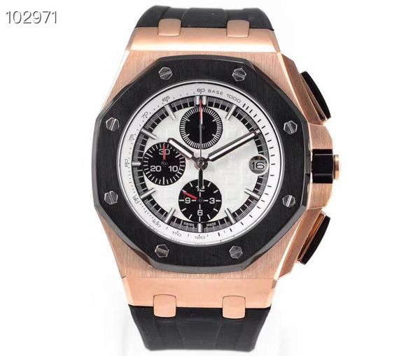 

2020 мужские часы 26400 vk кварцевый резиновый ремешок пять стилей reloj де lujo часы orologio бизнес и отдых, Slivery;brown