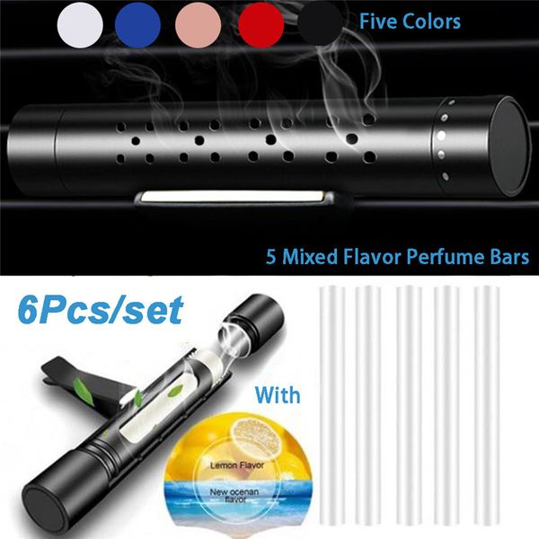 

5pcs/set car air freshener with 1 cover auto outlet perfume vent air freshener