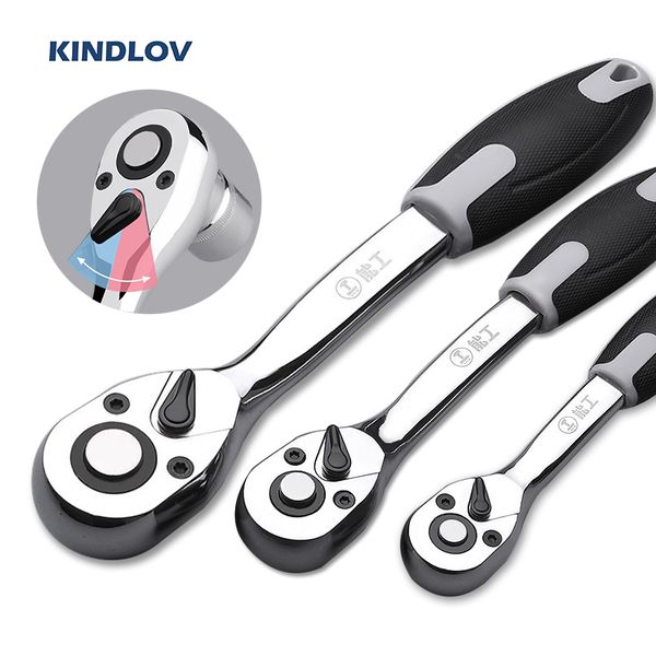 

kindlov ratchet wrench 1/4" 3/8" 1/2" universal spanner 72 teeth adjustable socket wrench repair car torque key set hand tool