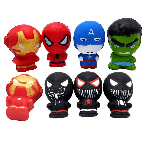 

11*7.5*7cm avengers super hero kawaii squishy squeeze toy slow rising relief toy decompression kids toys c1228