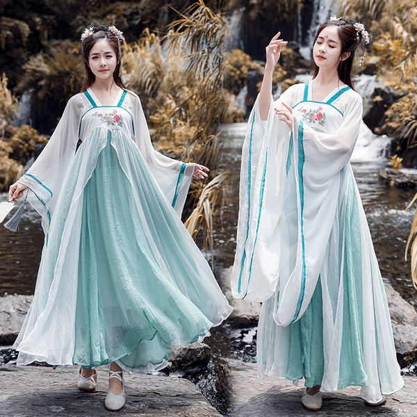 Abito da principessa dell'antica dinastia Tang delle donne estive Abbigliamento tradizionale hanfu cosplay Abbigliamento da ballo da donna in stile coreano